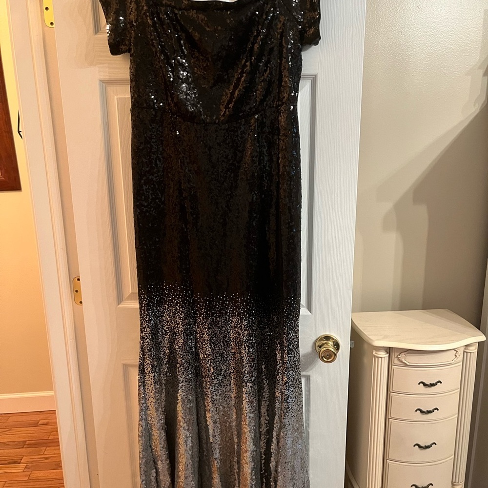 Ombré sequined gown. Never worn